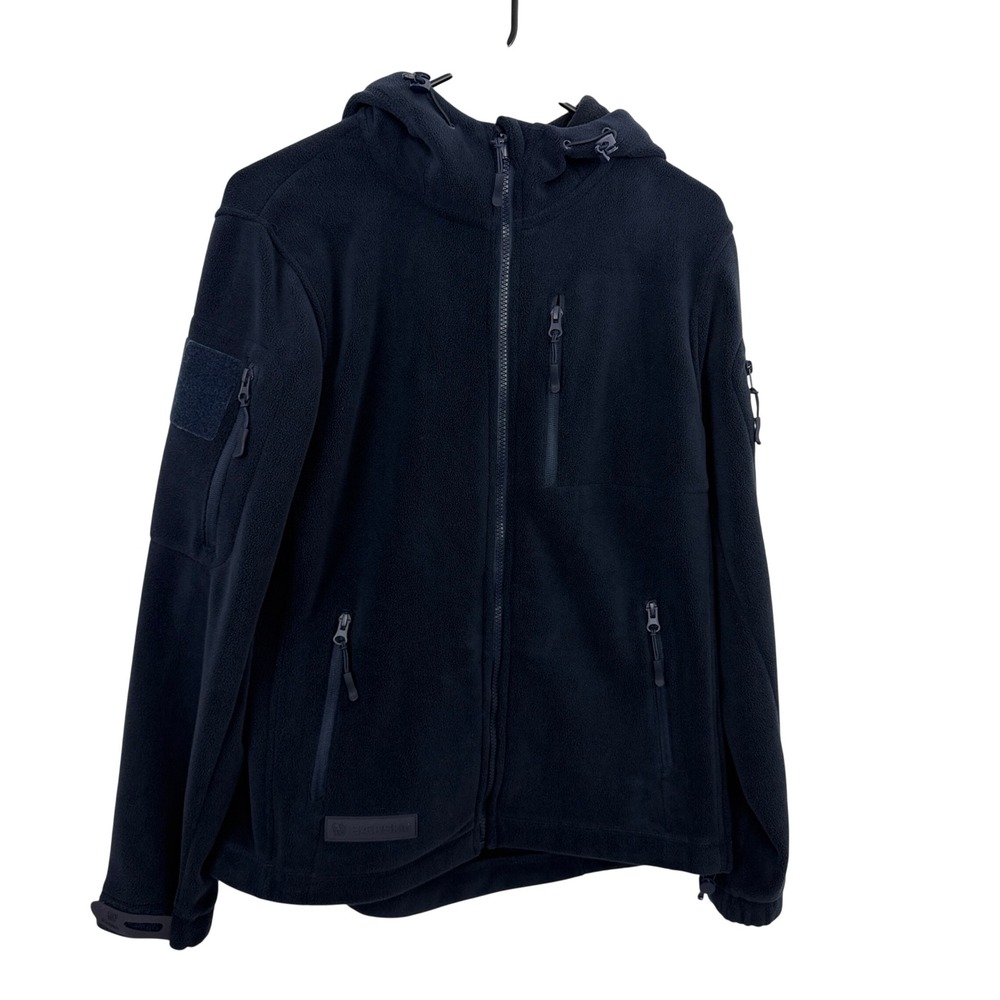 Baerskin Jacket Mens Medium Black Tactical Supply Co Fleece Hoodie Full Zip